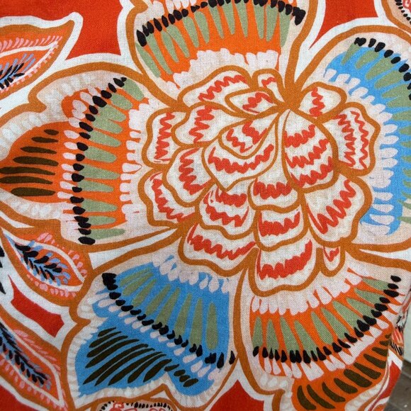 NWT MISA Los Angeles Dana‎ Mae Tangerine Floral Maxi Dress W/ Cut-Outs Size L - Picture 9 of 9